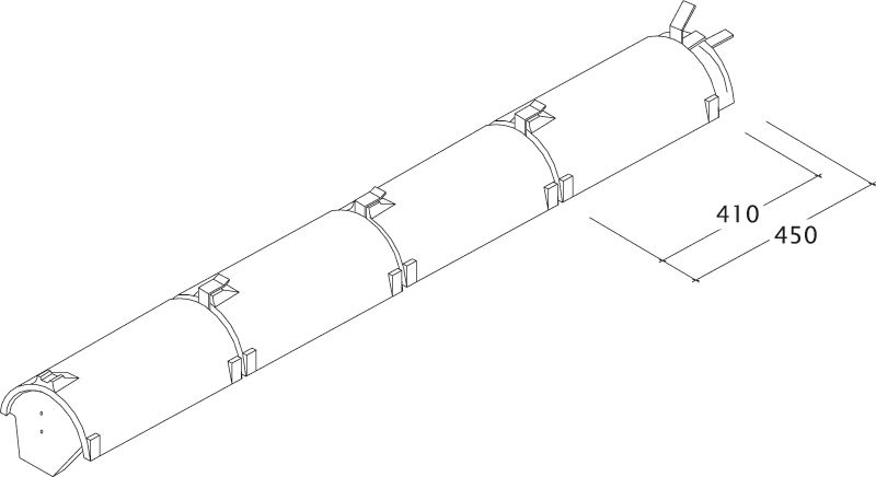 Disegno assortimento tegole di colmo e di displuvio PF-Firstziegel-Perspektive