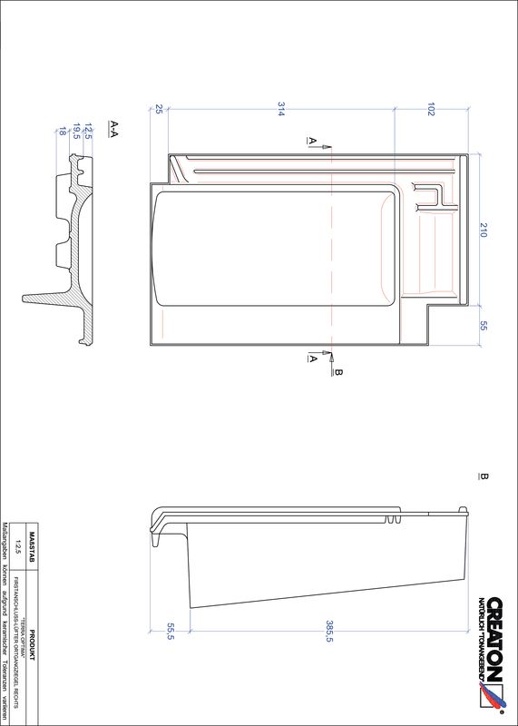 Prodotto file CAD TERRA OPTIMA Esalatore raccordo colmo gronda di frontespizio destra FALOGR
