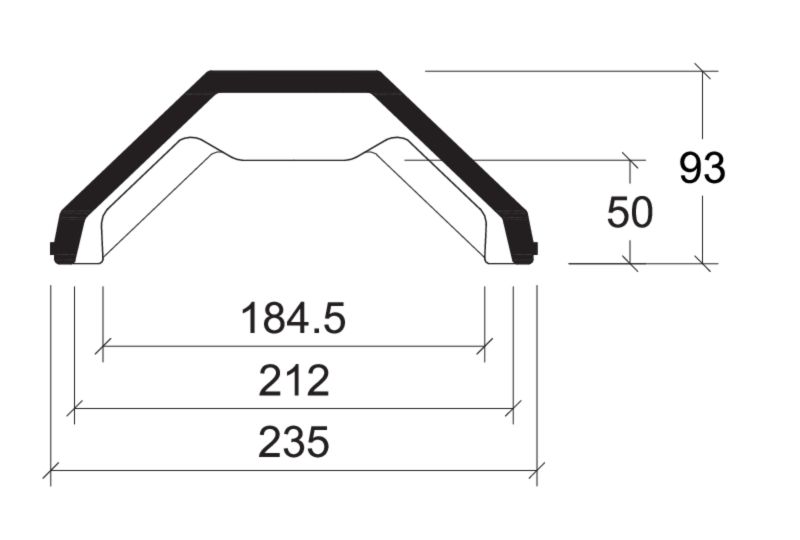 Disegno assortimento tegole di colmo e di displuvio PG-Firstziegel
