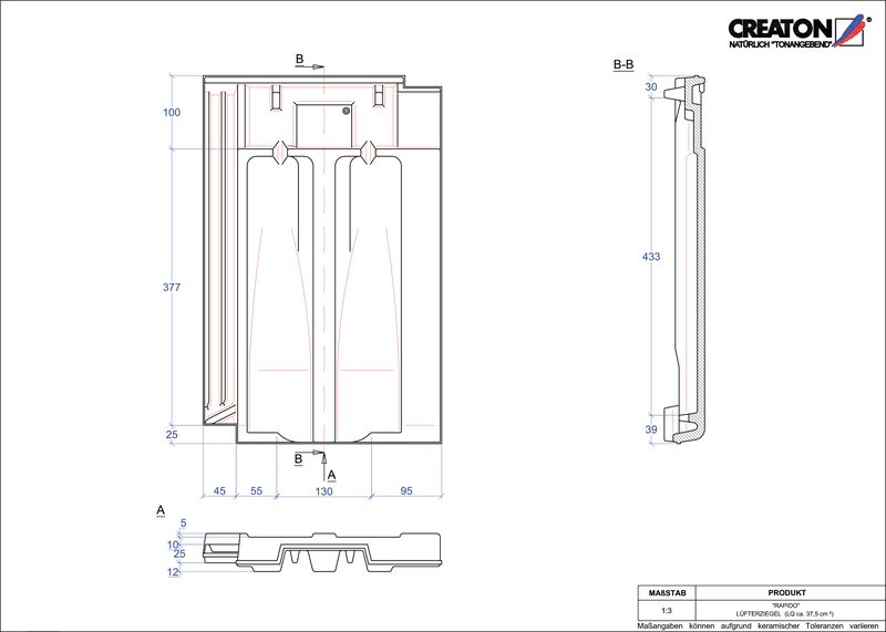 Prodotto file CAD RAPIDO Tegola aeratore LUEFTZ