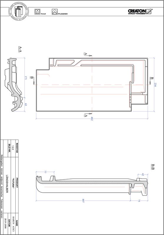 Prodotto file CAD FUTURA Mezza tegola LH