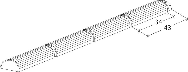 Disegno assortimento tegole di colmo e di displuvio BMZ-Firstziegel-Perspektive