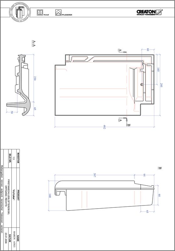 Prodotto file CAD FUTURA Esalatore raccordo colmo gronda di frontespizio destra FALOGR