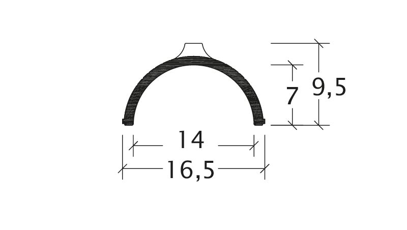 Disegno assortimento tegole di colmo e di displuvio BMK-Firstziegel