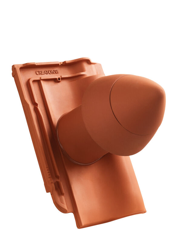 HAR SIGNUM Tubo di sfiato in ceramica DN 110 mm con calotta svitabile, incl. adattatore di collegamento sottotetto