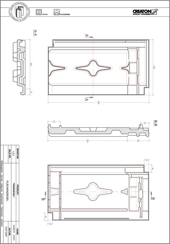 Prodotto file CAD HERZZIEGEL Superficie FLA