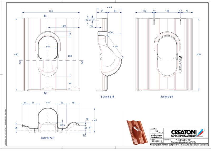 Prodotto file CAD HEIDELBERG Accessori Grundplatte-PVC