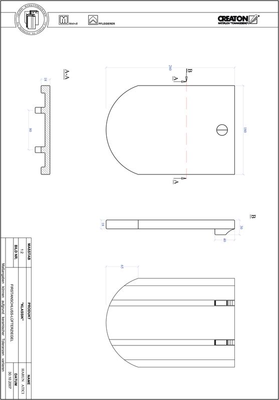 Prodotto file CAD KLASSIK Taglio tondo RUND-FALZ