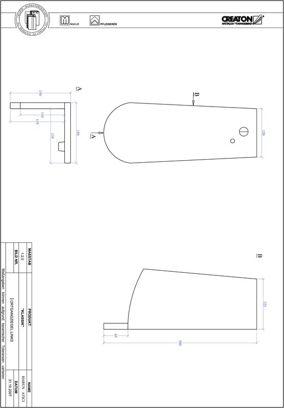Prodotto file CAD KLASSIK Taglio tondo RUND-OGL-3-4