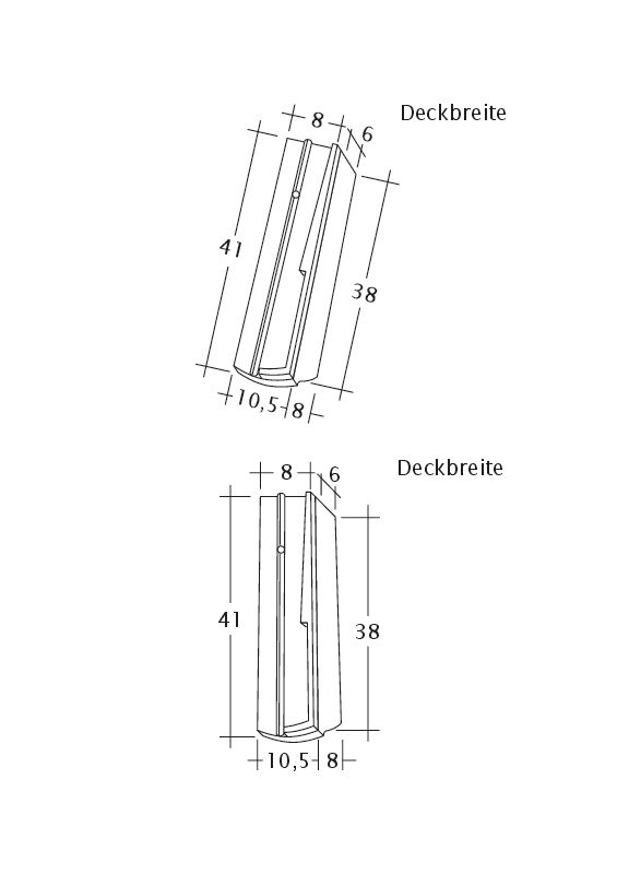 Disegno PROFIL Kera-Saechs-18cm-SchiebeOG