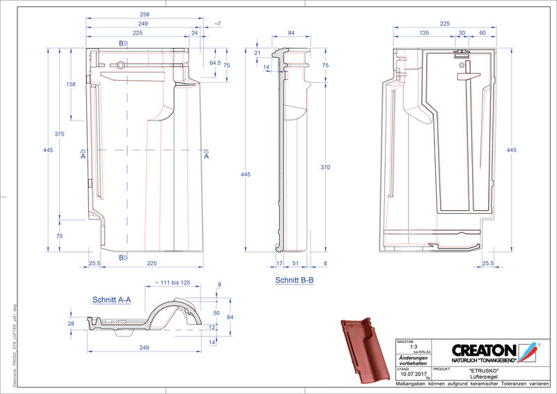Prodotto file CAD ETRUSKO Tegola aeratore LUEFTZ