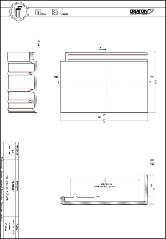 Prodotto file CAD DOMINO Tegola di testata superficie PULTFLA