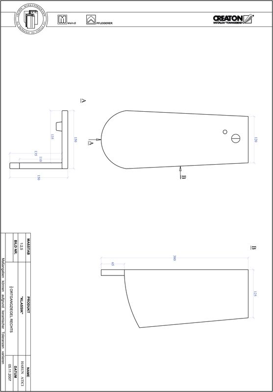 Prodotto file CAD KLASSIK Taglio tondo RUND-OGR-3-4