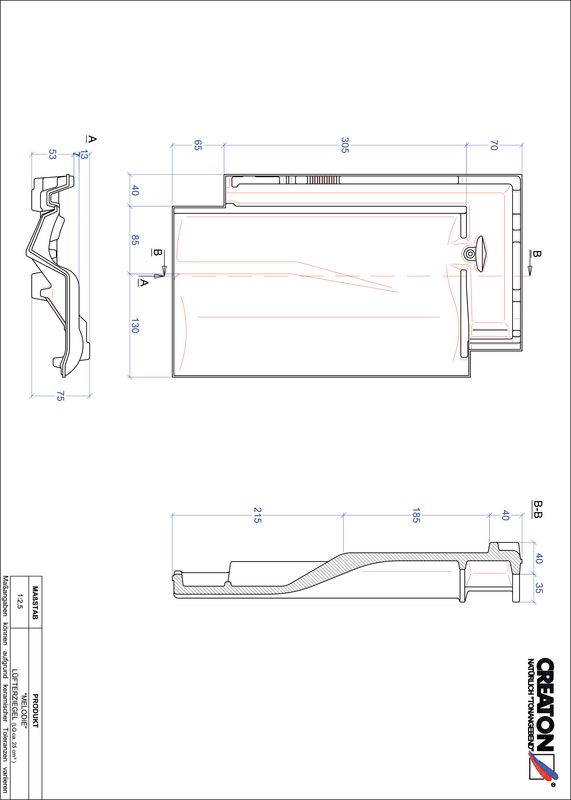 Prodotto file CAD MELODIE Tegola aeratore LUEFTZ