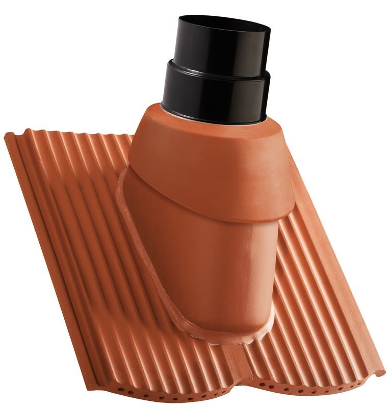 Tegola marsigliese estrusa superficie ondulata taglio a segmento d'arco uscita termica in ceramica DN 110/125