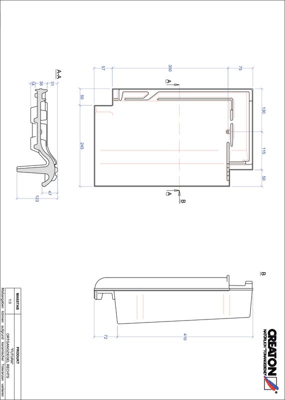 Prodotto file CAD FUTURA Gronda di frontespizio destra OGR