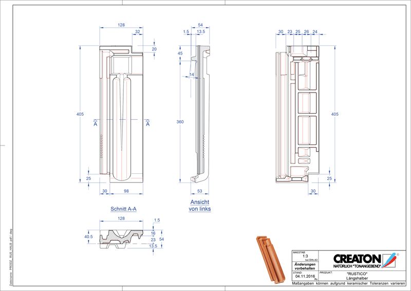 Prodotto file CAD RUSTICO Mezza tegola LH