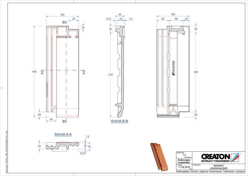 Prodotto file CAD MIKADO Mezza tegola LH