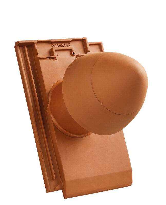 MIK SIGNUM Tubo di sfiato in ceramica DN 125 mm con calotta svitabile, incl. adattatore di collegamento sottotetto
