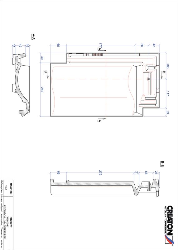 Prodotto file CAD MELODIE Tegola raccordo colmo-aeratore FALZ