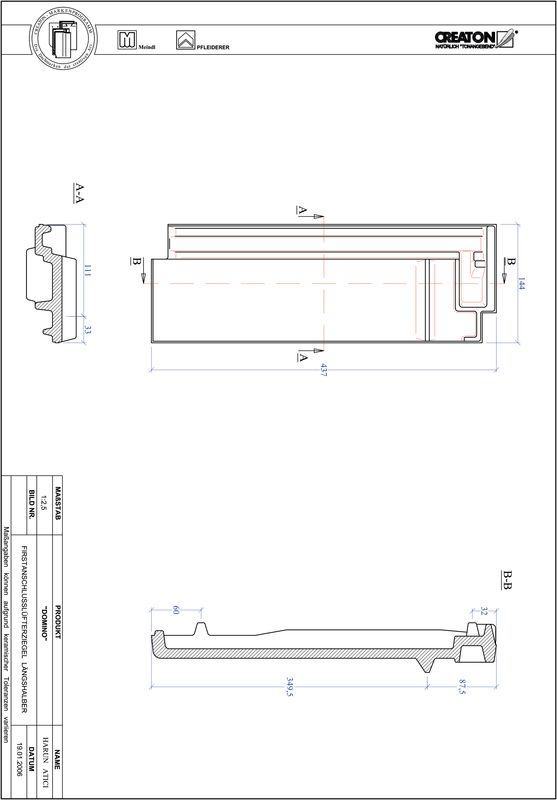 Prodotto file CAD DOMINO Esalatore raccordo colmo mezza tegola FALLH