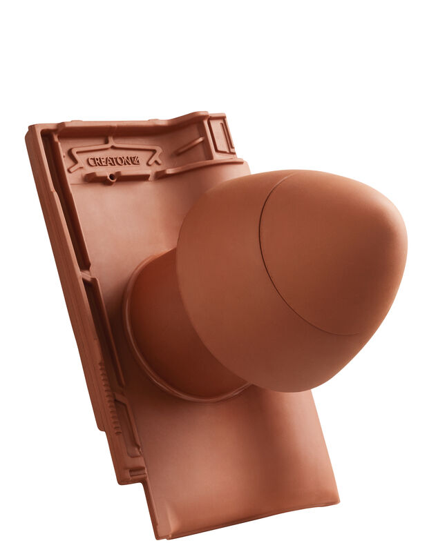 MZ3 NEU SIGNUM Tubo di sfiato in ceramica DN 125 mm con calotta svitabile, incl. adattatore di collegamento sottotetto