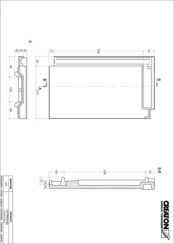 Prodotto file CAD DOMINO Tegola aeratore LUEFTZ