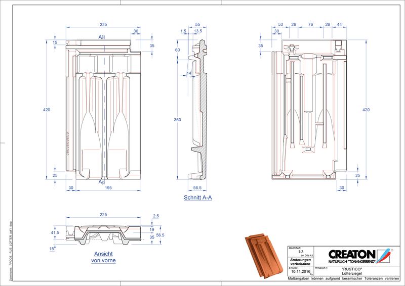 Prodotto file CAD RUSTICO Tegola aeratore LUEFTZ
