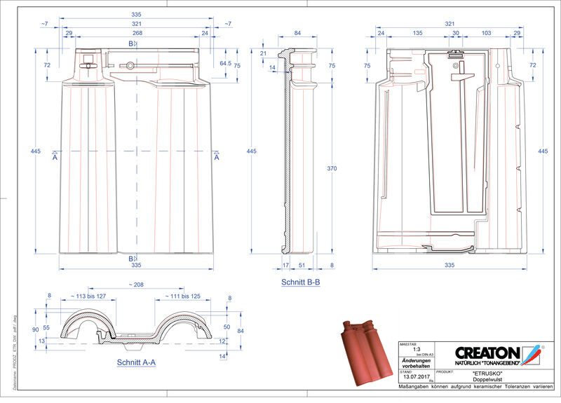 Prodotto file CAD ETRUSKO Tegola a doppia onda DWZ