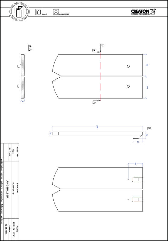Prodotto file CAD AMBIENTE Taglio a segmento d'arco SEG-LH