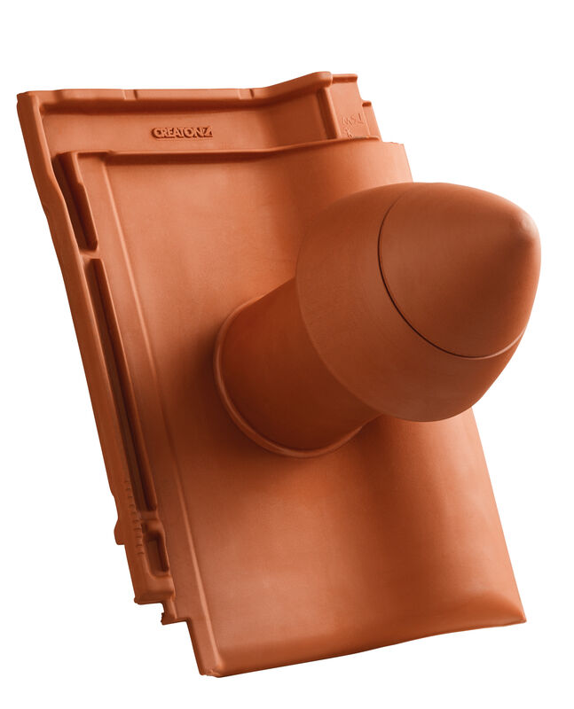 MAG SIGNUM Tubo di sfiato in ceramica DN 110 mm con calotta svitabile, incl. adattatore di collegamento sottotetto