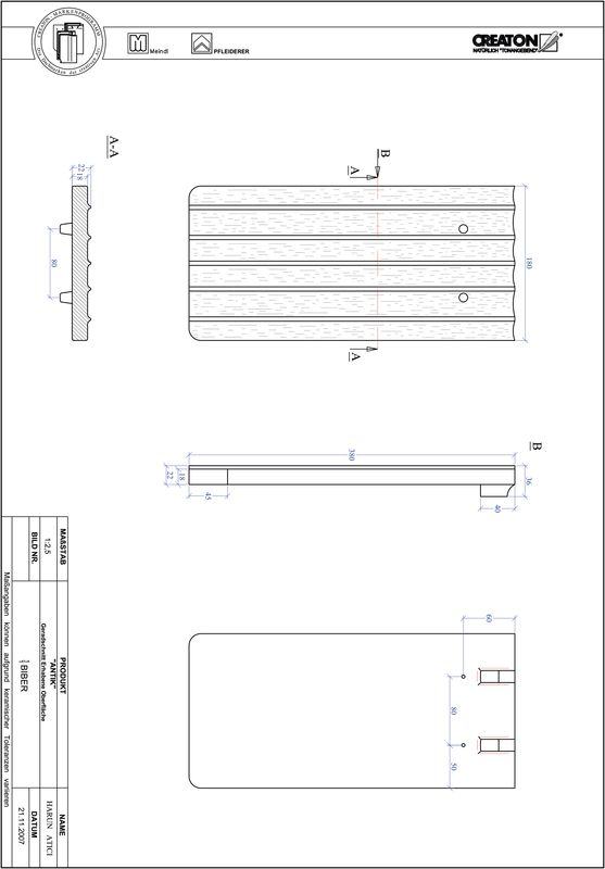 Prodotto file CAD ANTIK Taglio diritto GER-ERHO
