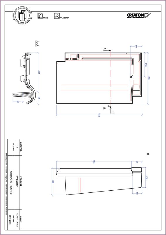 Prodotto file CAD PREMION Gronda di frontespizio destra OGR