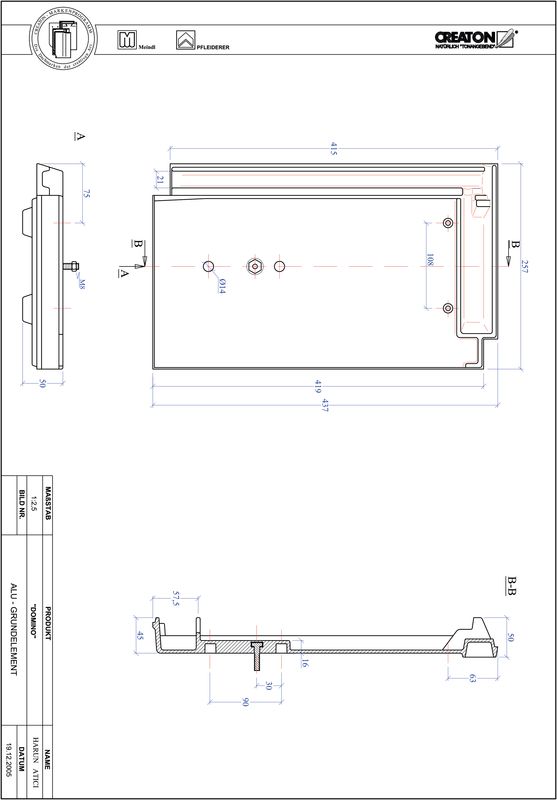 Prodotto file CAD DOMINO Alluminio base GRUNDALU