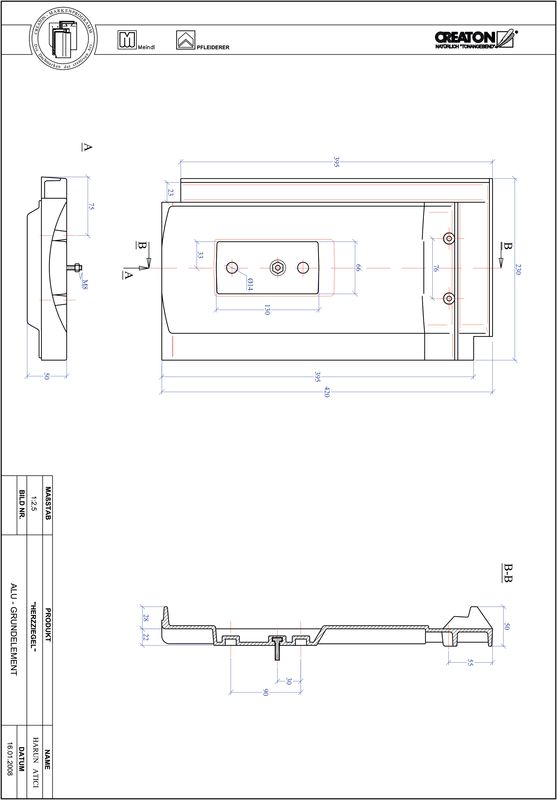 Prodotto file CAD HERZZIEGEL Alluminio base GRUNDALU