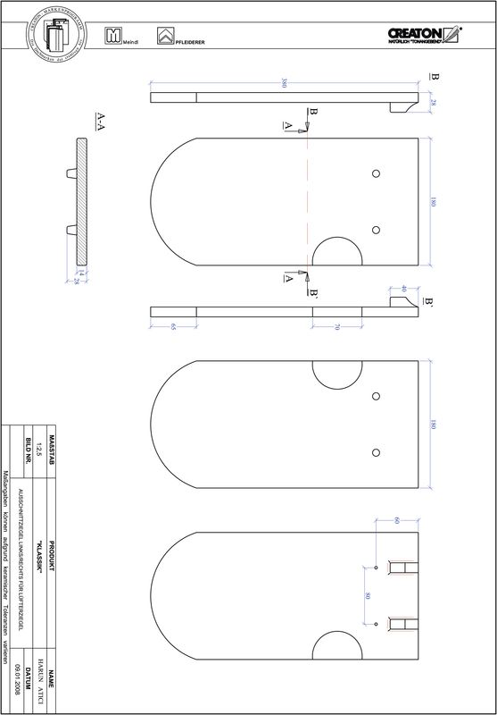 Prodotto file CAD KLASSIK Taglio tondo RUND-AUSSCHNITT-LUEFTZ