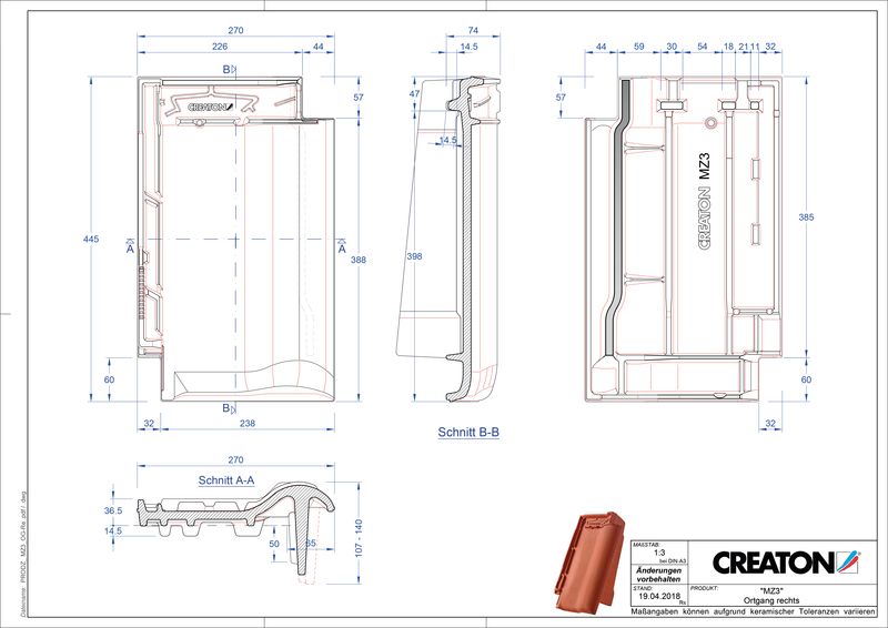 Prodotto file CAD MZ3 NEU Gronda di frontespizio destra OGR