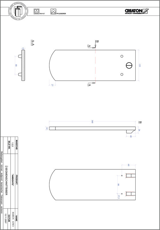 Prodotto file CAD AMBIENTE Taglio a segmento d'arco SEG-3-4