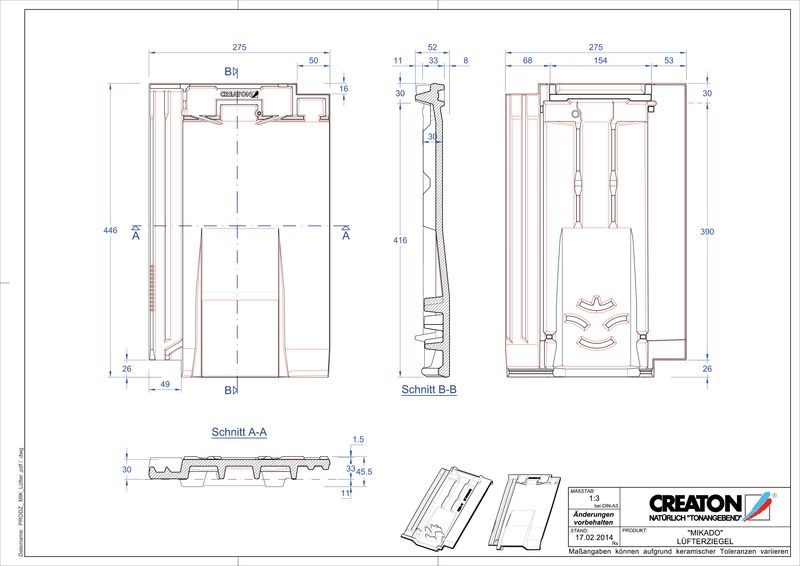 Prodotto file CAD MIKADO Tegola aeratore LUEFTZ