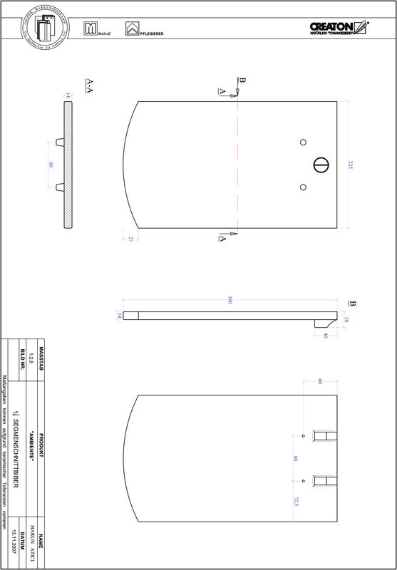 Prodotto file CAD AMBIENTE Taglio a segmento d'arco SEG-1-1-4