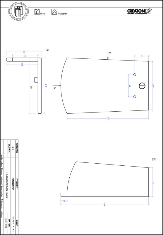 Prodotto file CAD AMBIENTE Taglio a segmento d'arco SEG-OGL-1-1-4