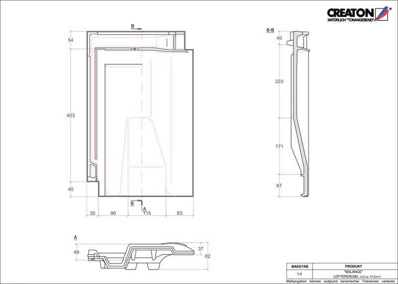 Prodotto file CAD BALANCE Tegola aeratore LUEFTZ