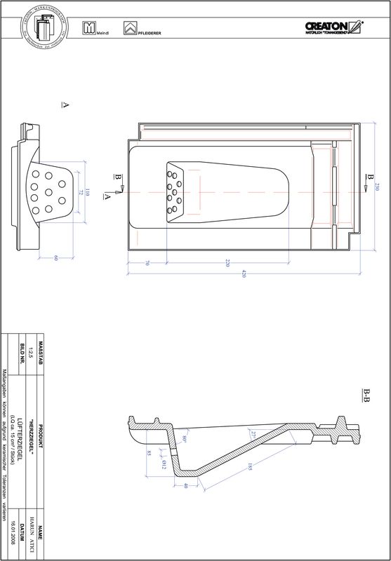Prodotto file CAD HERZZIEGEL Tegola aeratore LUEFTZ