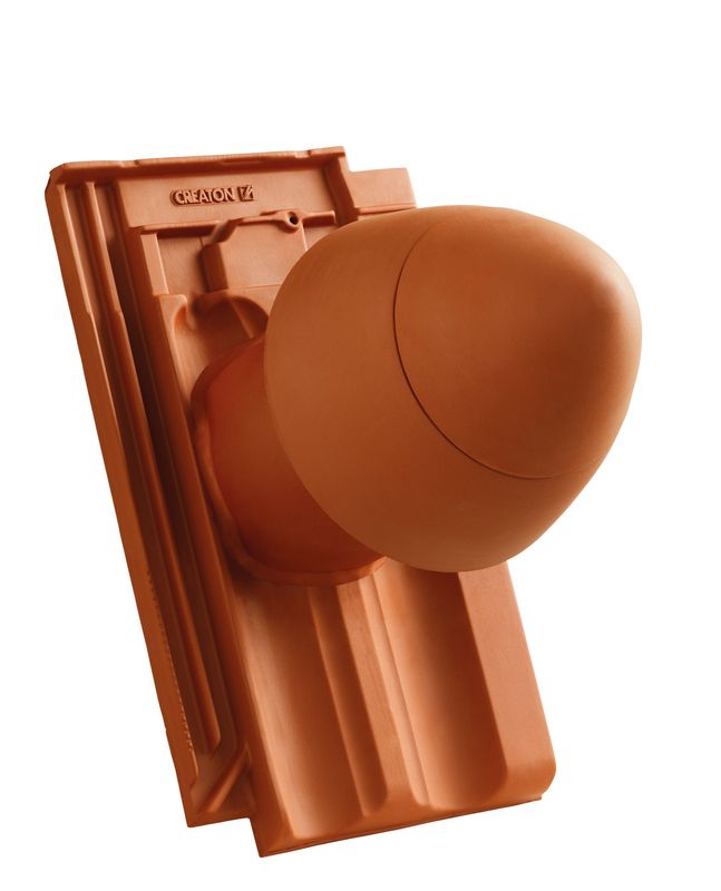 RAT HÖN SIGNUM Tubo di sfiato in ceramica DN 125 mm con calotta svitabile, incl. adattatore di collegamento sottotetto