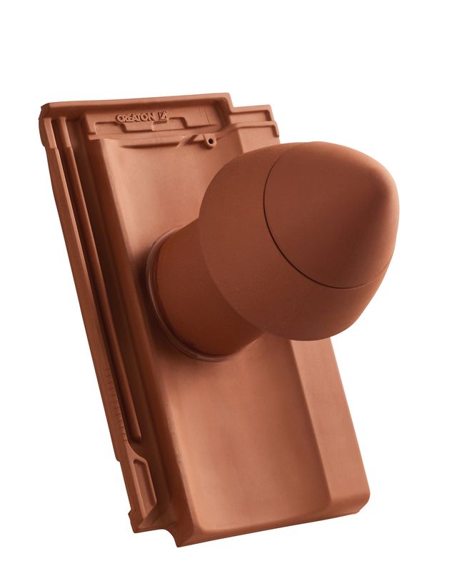 CAN SIGNUM Tubo di sfiato in ceramica DN 110 mm con calotta svitabile, incl. adattatore di collegamento sottotetto