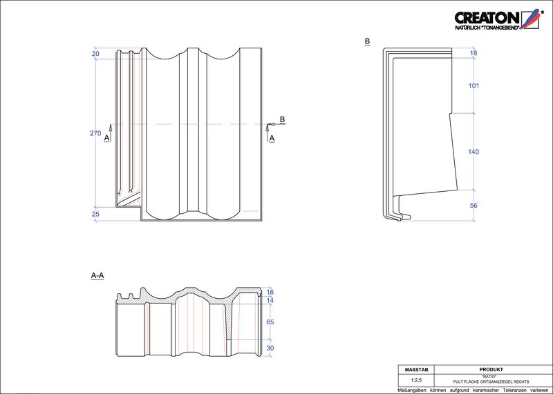Prodotto file CAD RATIO Tegola di testata gronda di frontespizio destra PULTOGR
