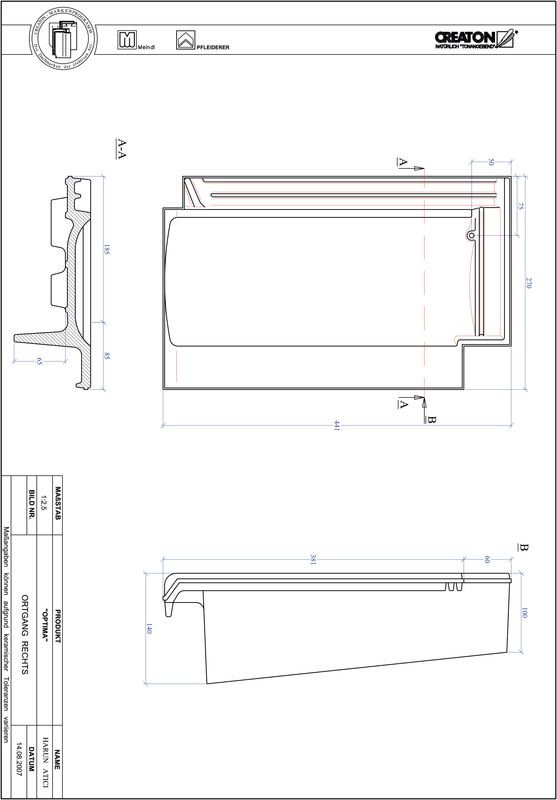 Prodotto file CAD TERRA OPTIMA Gronda di frontespizio destra OGR
