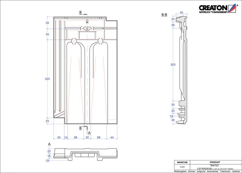 Prodotto file CAD RATIO Tegola aeratore LUEFTZ