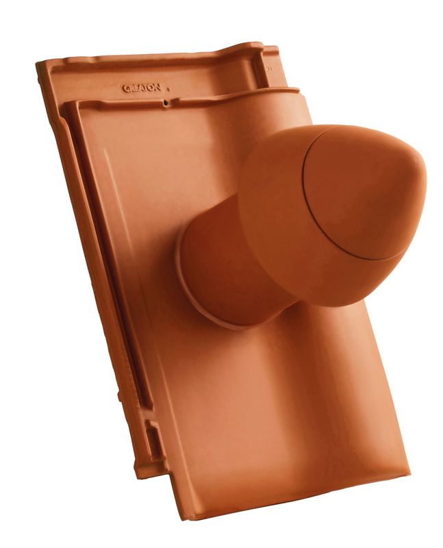 BAL SIGNUM Tubo di sfiato in ceramica DN 110 mm con calotta svitabile, incl. adattatore di collegamento sottotetto