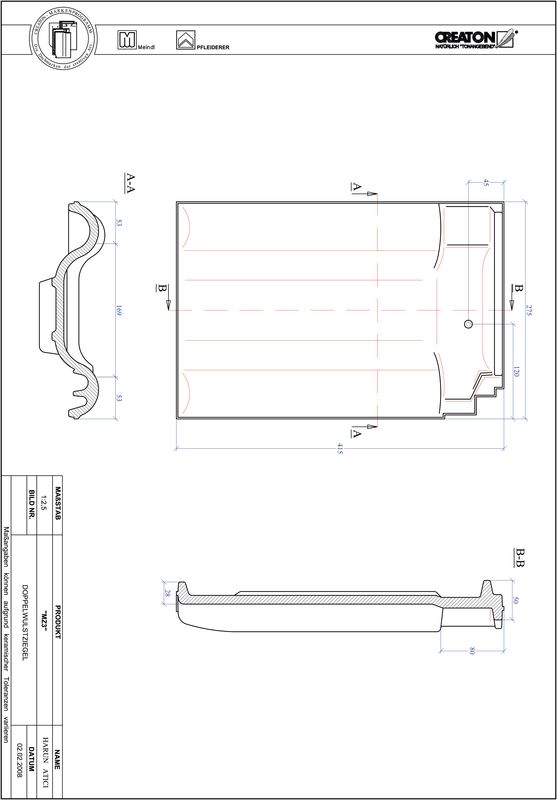 Prodotto file CAD MZ3 Tegola a doppia onda DWZ